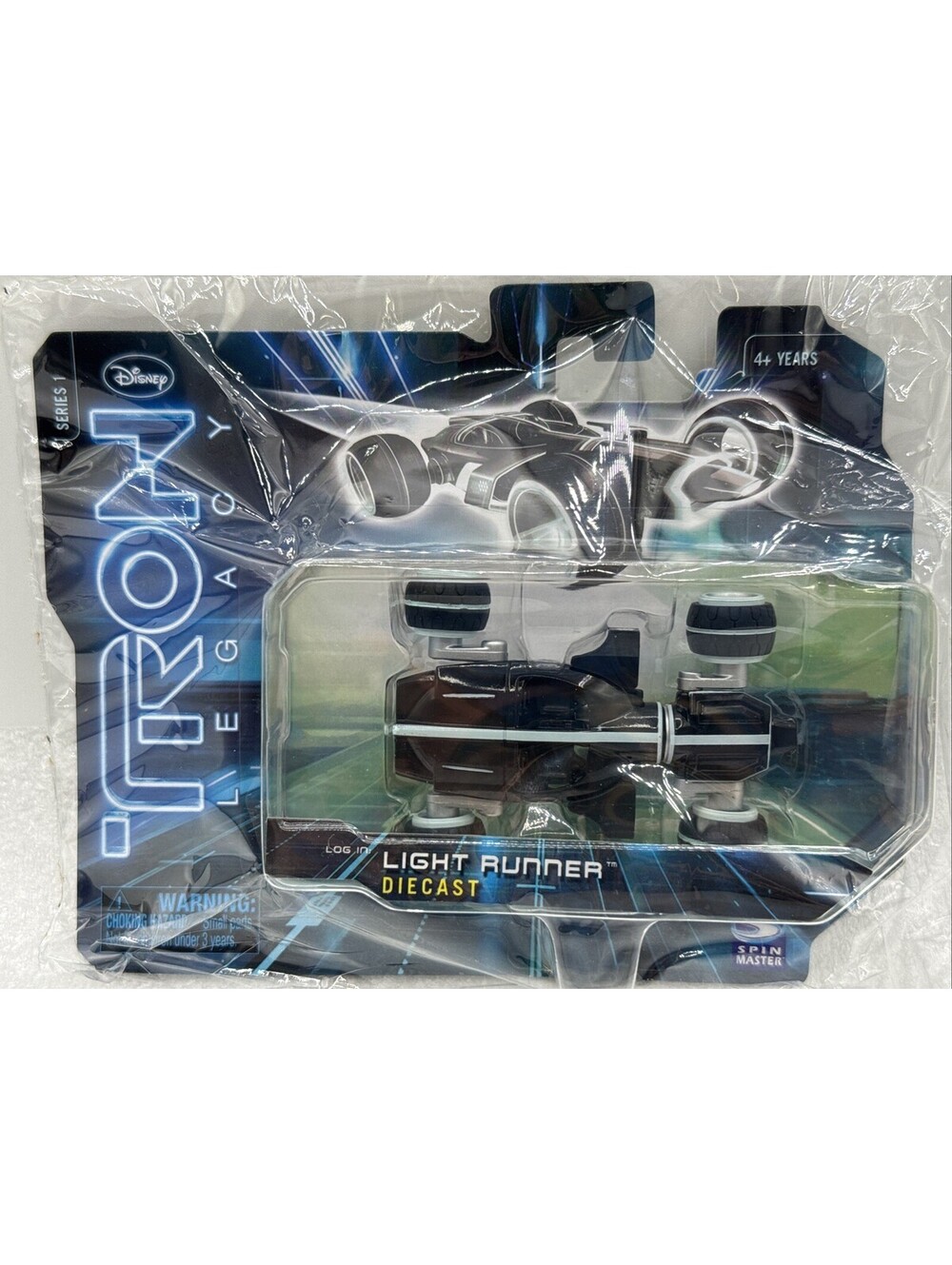 Spin Master Disney 2010 Tron Legacy Series 1 Light Runner Black Diecast Sealed